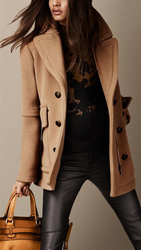 burberry military pea coat womens|burberry camel wool coat men's.